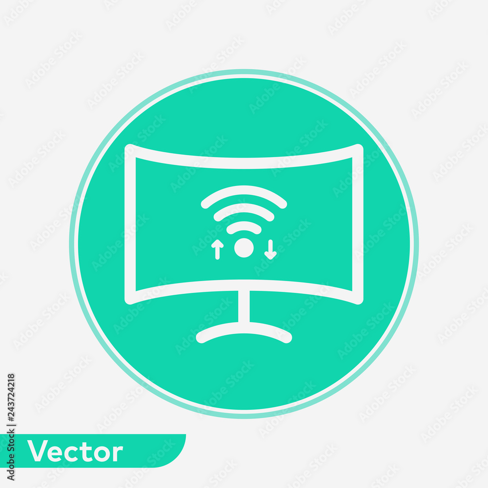Smart television vector icon sign symbol Smart television vector icon sign symbol