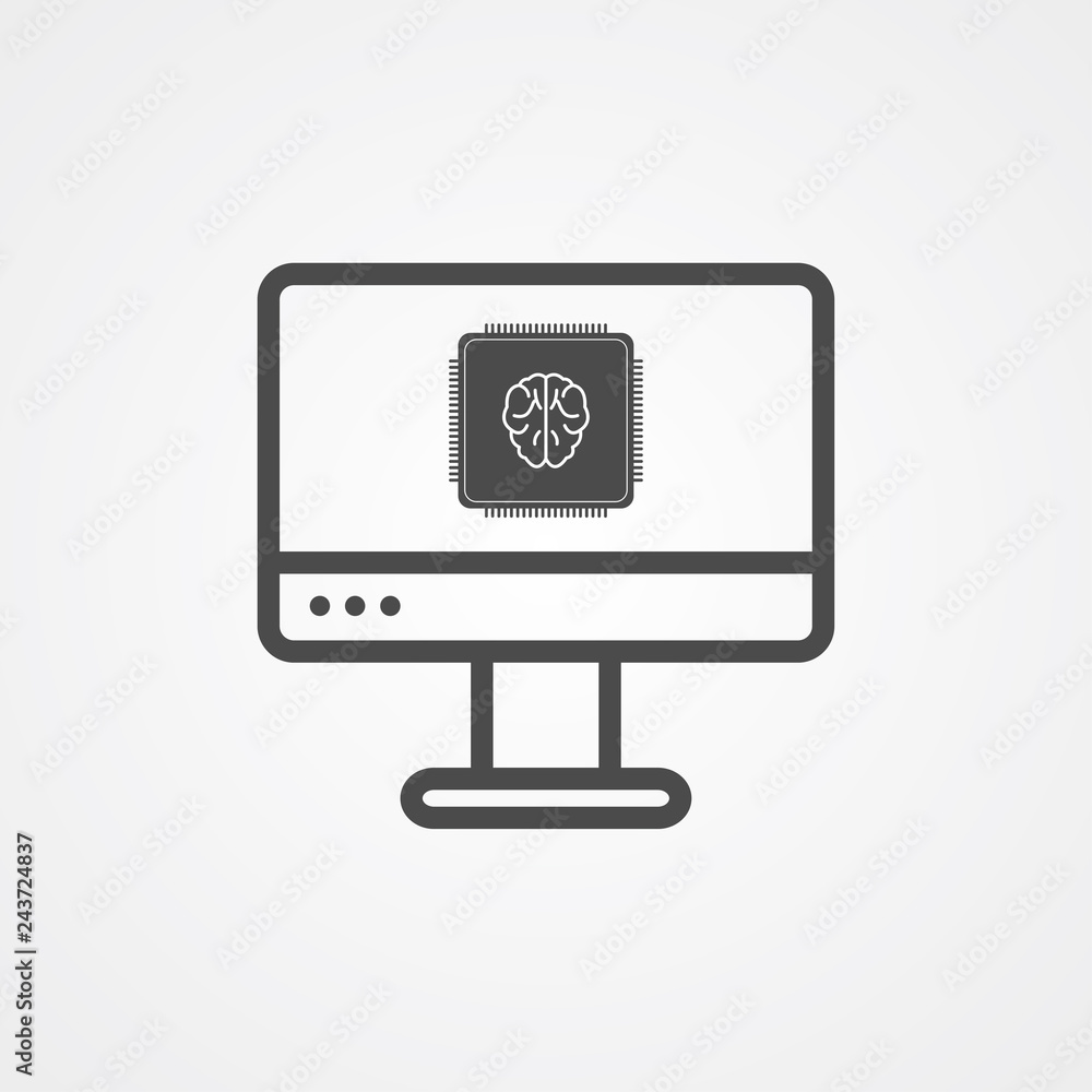 Artificial intelligence vector icon sign symbol Artificial intelligence vector icon sign symbol