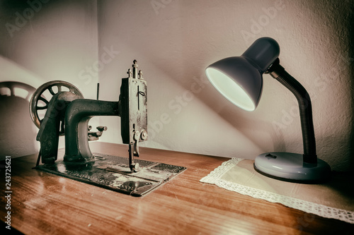 Old sewing machine photo