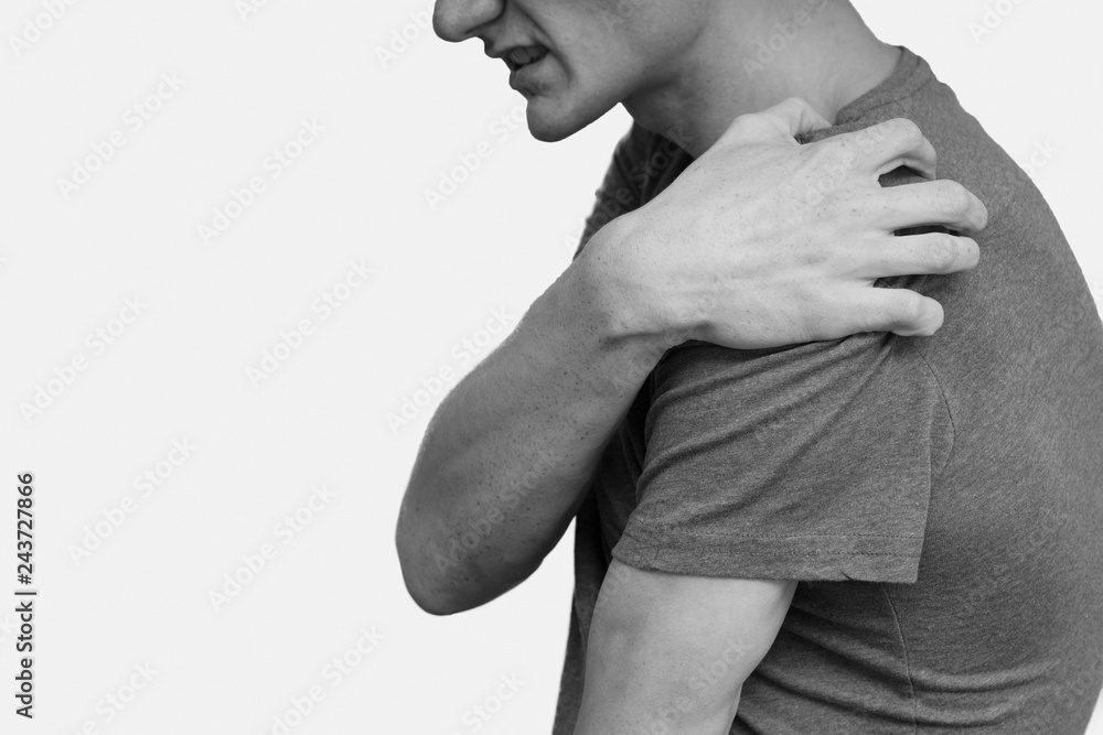 Shoulder pain in a guy. Shoulder pain in a guy.