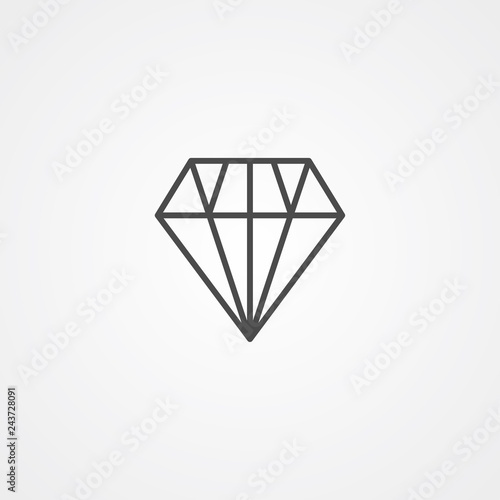 Diamond vector icon sign symbol