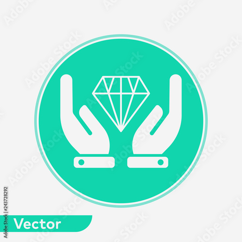 Diamond vector icon sign symbol