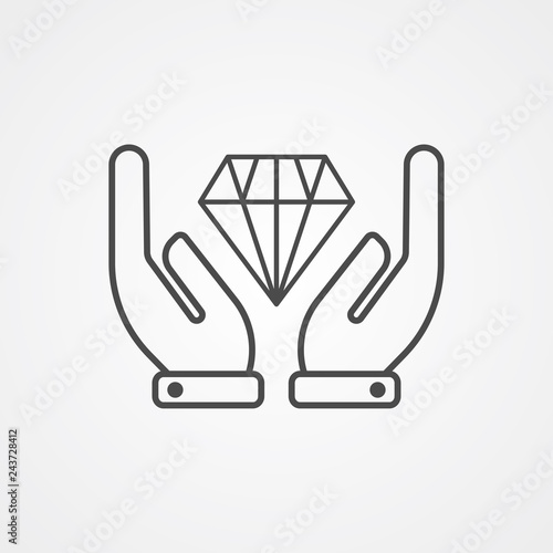 Diamond vector icon sign symbol