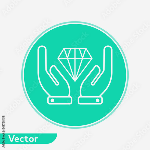 Diamond vector icon sign symbol