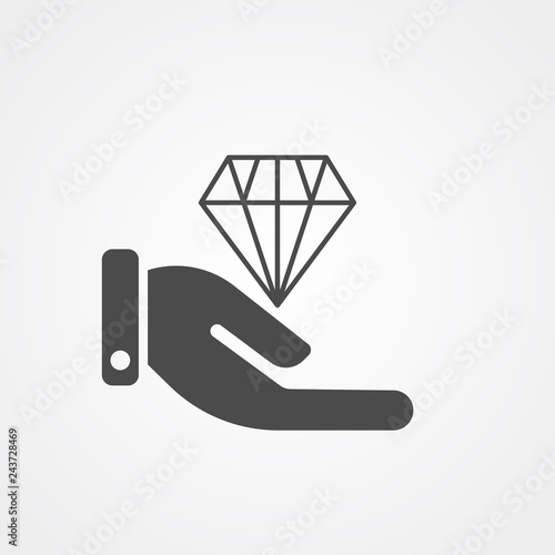 Diamond vector icon sign symbol