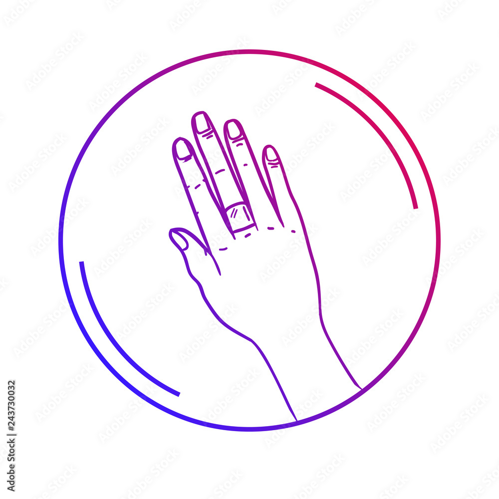 Contactless payment flat vector icons. Hand with smart watch. Gradient color. Contactless payment flat vector icons. Hand with smart watch. Gradient color.