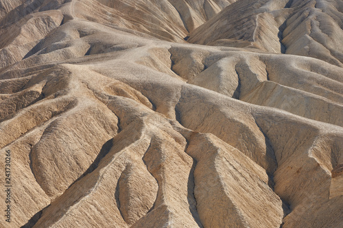 Badlands details at Zabriskie Point in Death Valley National Park  California.