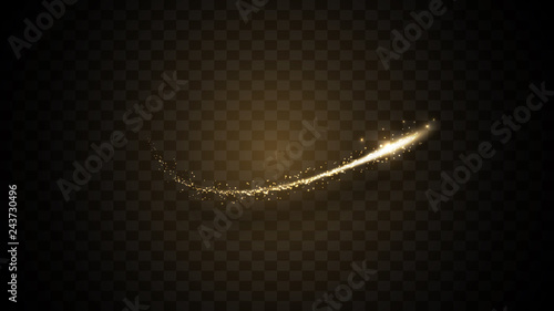 Golden sparkling arc rope