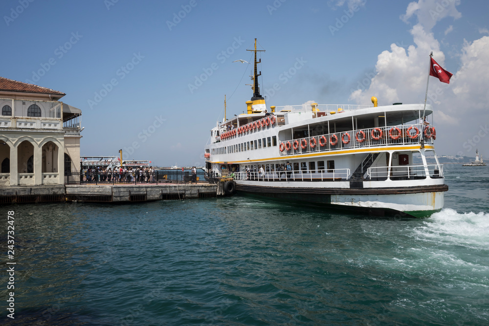 Ferryboat approaching Kadikoy pier.