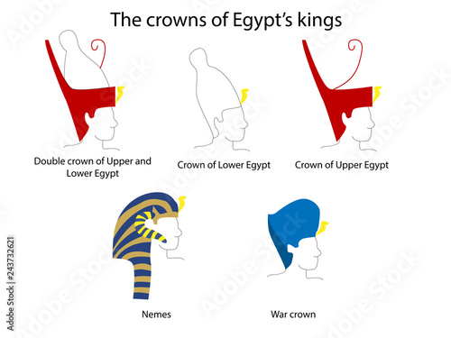 Ancient egypt crowns set. Ancient Egypt art. Ancient Egypt culture