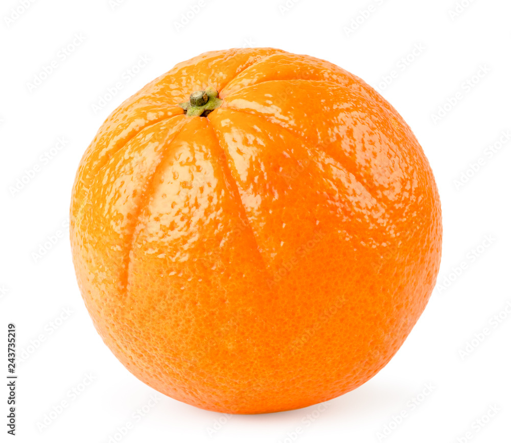 Ripe orange close - up on a white background. Ripe orange close - up on a white background.
