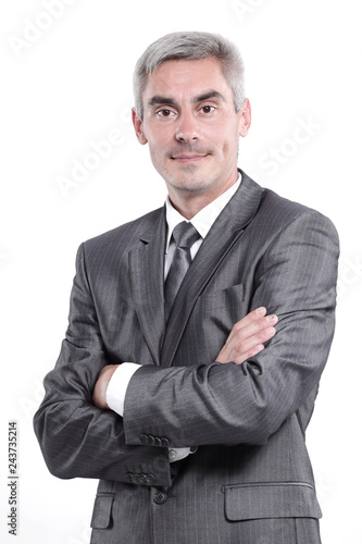 Portrait of serious senior man