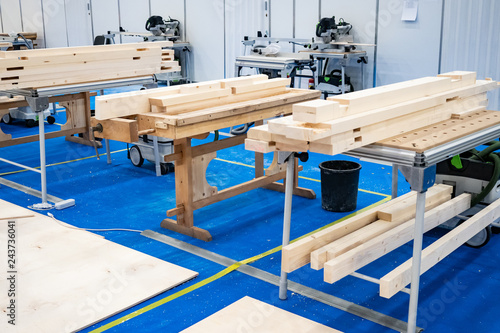 Joiner's shop. Wooden blank...