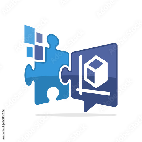 Vector illustration icon with the concept of a digital solution for blueprint creation services
