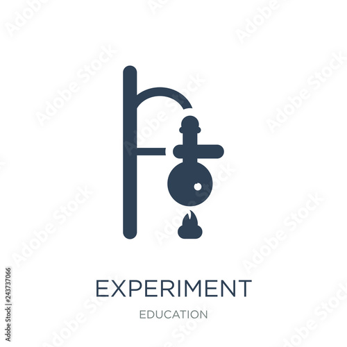 experiment flask with leaves icon vector on white background, ex