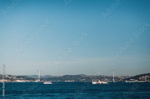 Cable bridge in Istanbul. © primipil