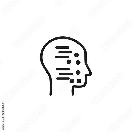 Allergy line icon. Symptom, respiratory problem, sick. Patient concept. Can be used for topics like asthma, immunology, infection