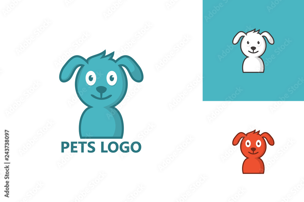 Pets Logo Template Design Vector, Emblem, Design Concept, Creative Symbol, Icon