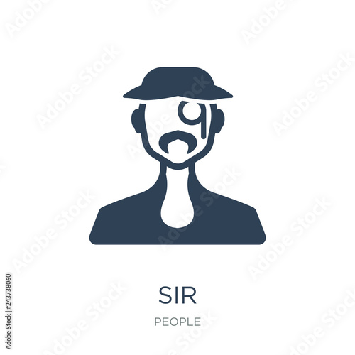 sir icon vector on white background, sir trendy filled icons fro