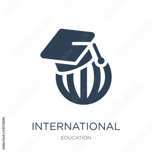 international graduate icon vector on white background, internat