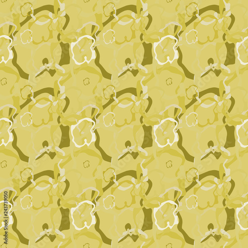 Seamless background pattern with colored diverse doodles.