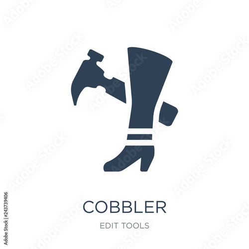 cobbler icon vector on white background, cobbler trendy filled i