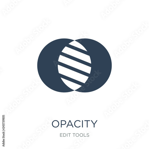 opacity icon vector on white background, opacity trendy filled i
