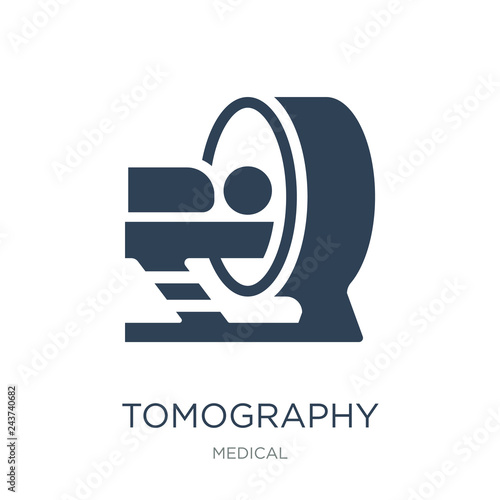 tomography icon vector on white background, tomography trendy fi