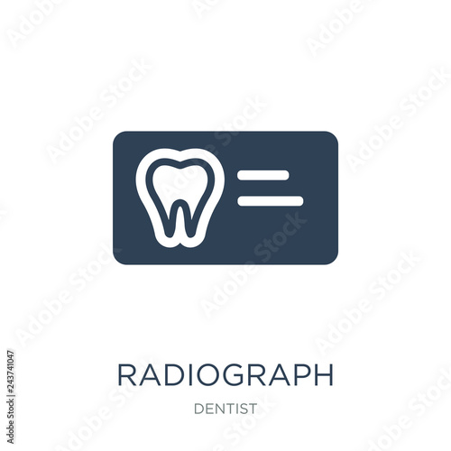 radiograph icon vector on white background, radiograph trendy fi
