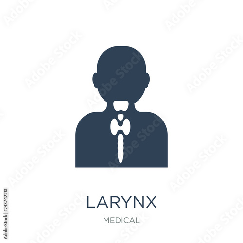 larynx icon vector on white background, larynx trendy filled ico