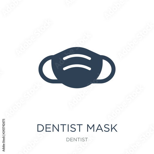 dentist mask icon vector on white background, dentist mask trend