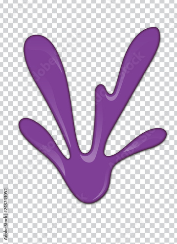 Vector Purple splash with transparency background