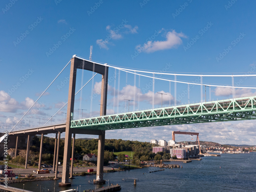 Eine Brücke im Hafen von Göteborg Schweden