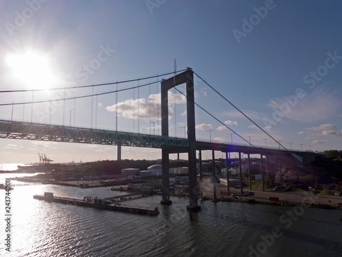 Eine Brücke im Hafen von Göteborg Schweden