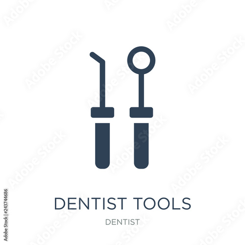 dentist tools icon vector on white background, dentist tools tre