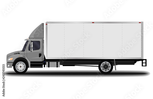 realistic truck. side view.