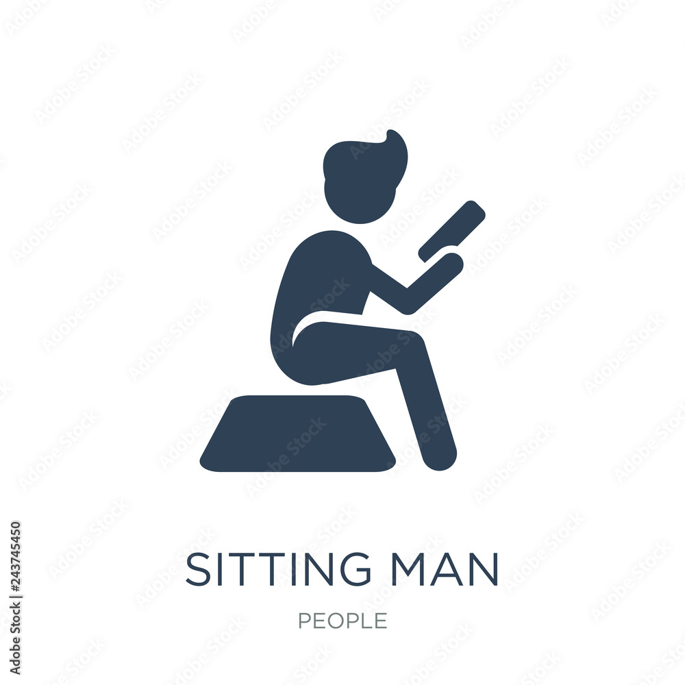 sitting man reading icon vector on white background, sitting man sitting man reading icon vector on white background, sitting man