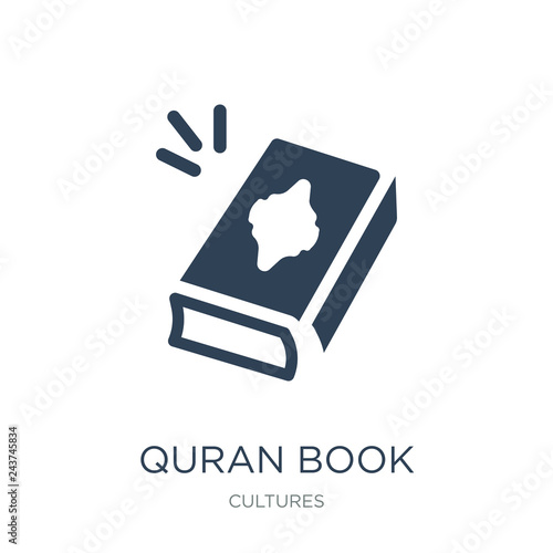 quran book icon vector on white background, quran book trendy fi