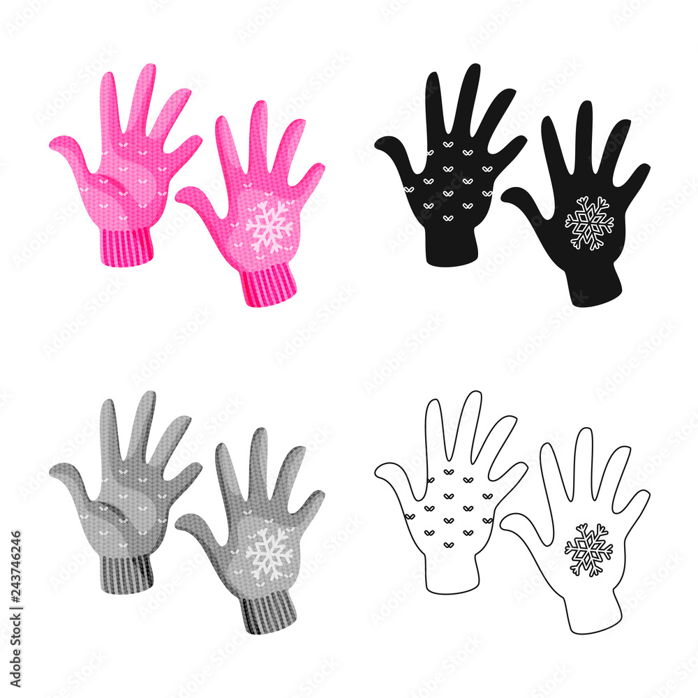 Fototapeta premium Vector illustration of silhouette and safety logo. Collection of silhouette and comfort stock symbol for web.