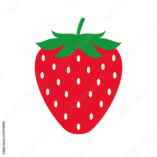 Strawberry colored icon. Vector