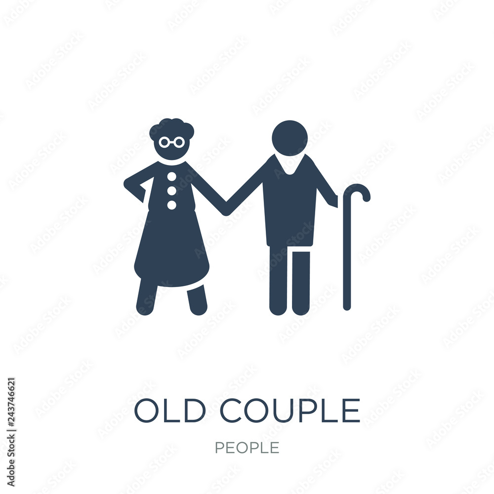 old couple icon vector on white background, old couple trendy fi old couple icon vector on white background, old couple trendy fi