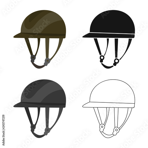 Vector design of equipment and riding symbol. Collection of equipment and competition vector icon for stock.