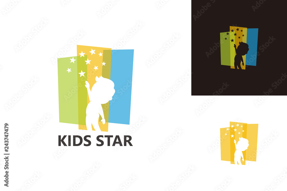 Kids Take Star Logo Template Design Vector, Emblem, Design Concept, Creative Symbol, Icon