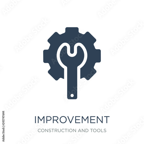 improvement icon vector on white background, improvement trendy
