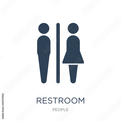 restroom icon vector on white background, restroom trendy filled