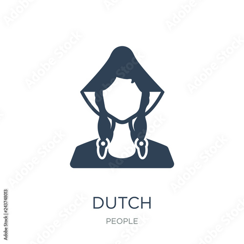 dutch icon vector on white background, dutch trendy filled icons