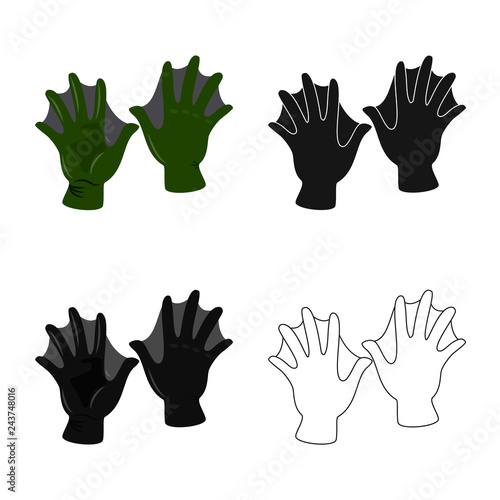 Isolated object of silhouette and safety sign. Collection of silhouette and comfort stock vector illustration.