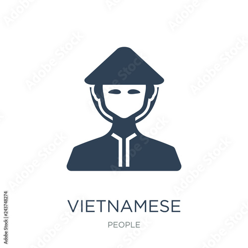 vietnamese icon vector on white background, vietnamese trendy fi