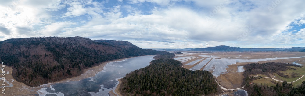 Frozen Lake Cerknica (Cerknica Polje, Cerkniško polje, Cerkniško jezero)