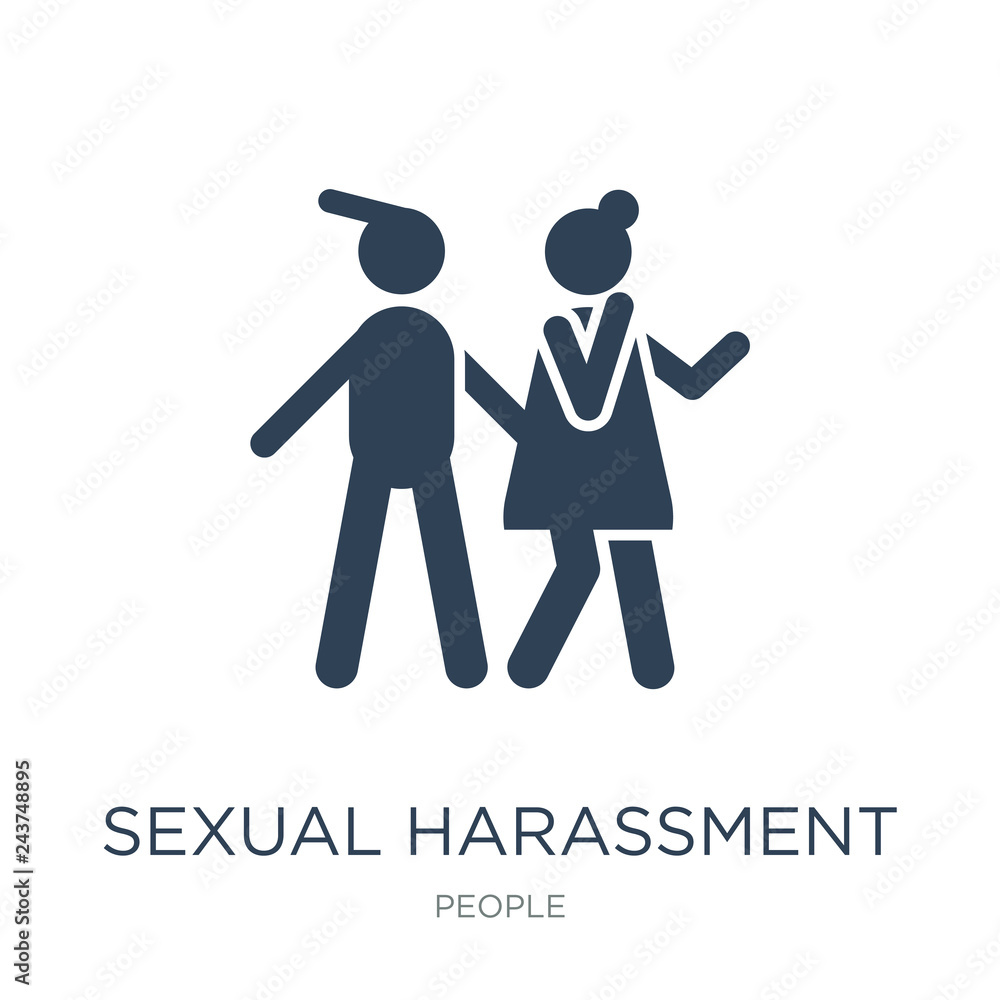 sexual harassment icon vector on white background, sexual harass Stock  Vector | Adobe Stock